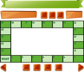 boardgame template and buttons vector image