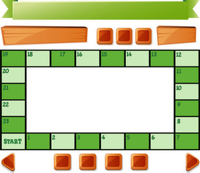 Boardgame template and buttons vector