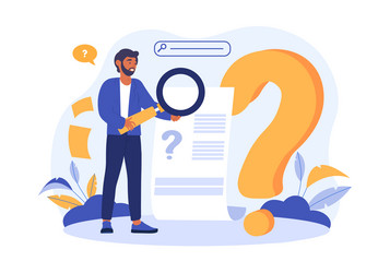finding solution to problem concept vector image