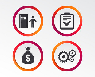 human resources and business checklist document vector image