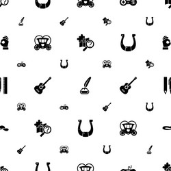 Retro icons pattern seamless included editable vector