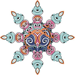 colorful arabesque ornament for your design vector