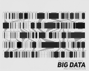 Complex Data Network Visualization vector image