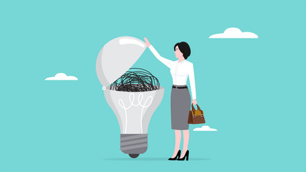 difficulty in solving problems out of ideas vector image