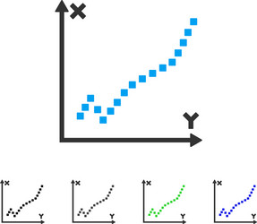 function plot flat icon vector image