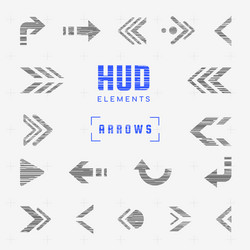 set of arrows pointers directions navigation vector image