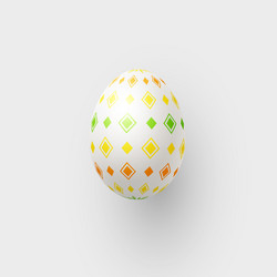 abstract 3d easter egg with geometric pattern vector image