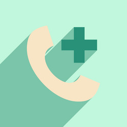 flat with shadow icon and mobile application vector image