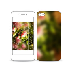mobile smartphone with an example of the screen vector image