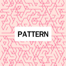 Modern overlap hexagon pattern pink background vec vector