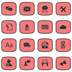 set of simple user icons vector image
