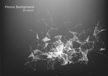 abstract illuminated particles and lines plexus vector image