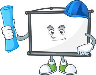 architect empty project screen mascot for display vector image