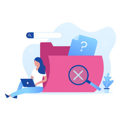Data Search Error - Not Found vector image