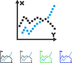 functions plot flat icon vector image