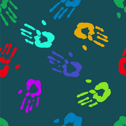 Prints human hands seamless pattern Royalty Free Vector