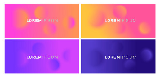 Set colorful blur gradient on background vector