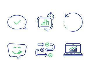 statistics timer approved message and survey vector image