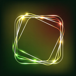 abstract colorful neon background with rounded vector image