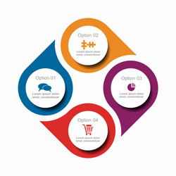 Infographic circular template with 5 options Vector Image