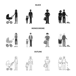 isolated object of character and avatar logo vector image