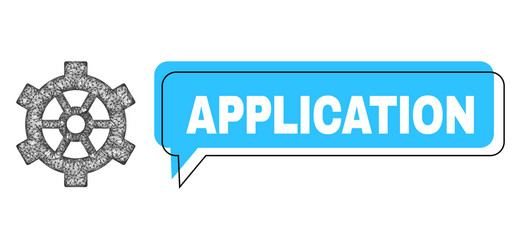misplaced application chat cloud and net gear icon vector image