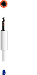 white microphone connection composition vector image