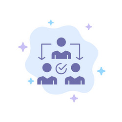 assignment delegate delegating distribution blue vector image