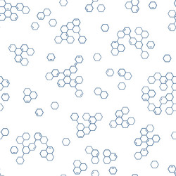 hexagonal molecular structure seamless pattern vector