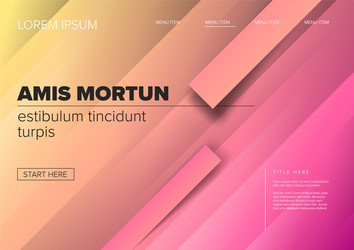 Modern landing web page template vector