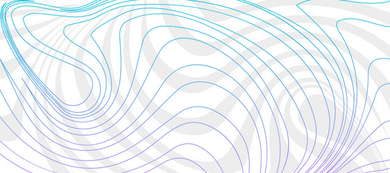 abstract flowing colorful gradient wavy outline vector image