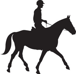 equestrian sport silhouettes Vector Image