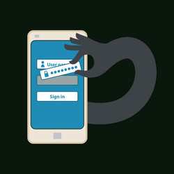 hacking account of social networking vector image