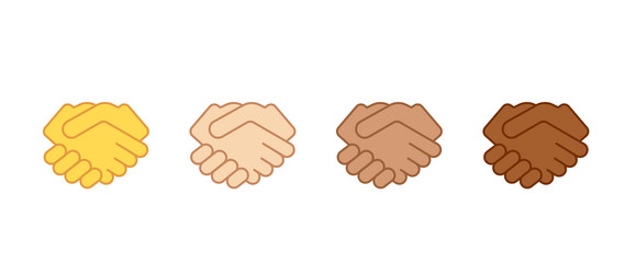 handshake emoji icon emoticon partnership vector