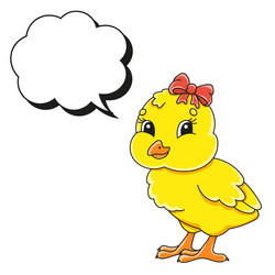speech bubble of different shape with a cute vector image