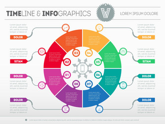 web template for circle diagram or presentation vector image