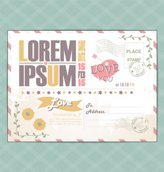 Ribbon banner wedding invitation frame template Vector Image