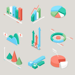 Data Analysis Charts & Graphs vector image