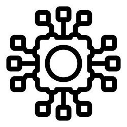 electronic circuit board chip representing data vector image