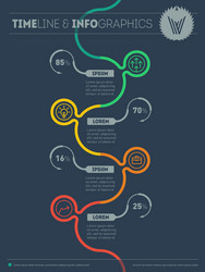 elements for data visualization diagram vector image