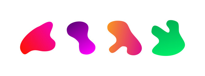 gradient liquid blob shapes vector image