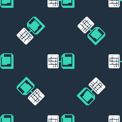 line smart contract icon isolated seamless pattern vector image