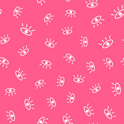 seamless pattern with randomly scattered eyes vector image