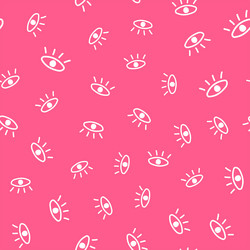 Seamless pattern with randomly scattered eyes vector