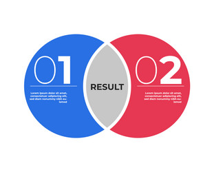 Venn Diagram Overlap Visualization vector image