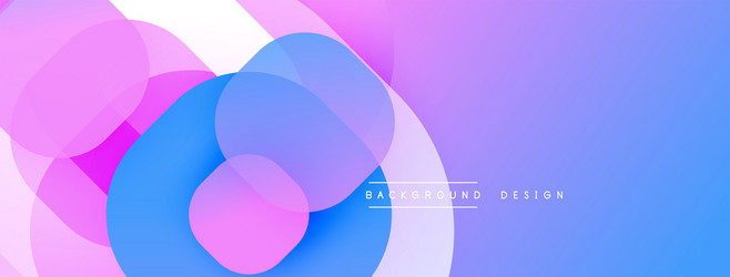 abstract colorful circles overlap creating vector image