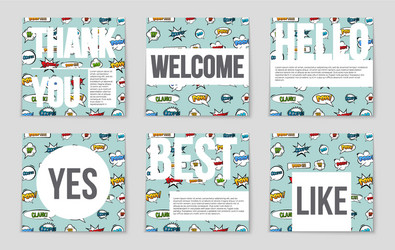 abstract layout background set for art vector image