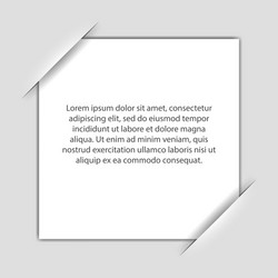 fixed white square paper and real shadow use vector image