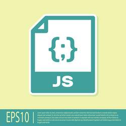 green js file document icon download button vector image