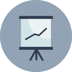 isolated workflow board flat block style icon vector image